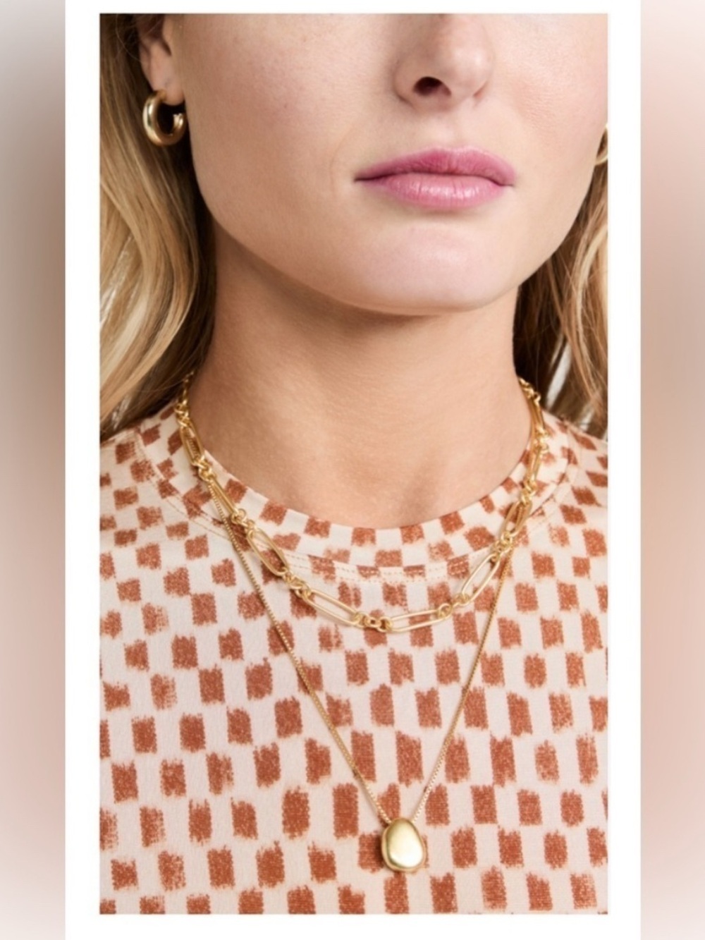 Madewell Gold Link Chain Necklace - adjustable 15-18 inches dainty Jewelry - Picture 2 of 8